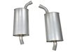 1963-1967 C2 Corvette Muffler Pair Aluminized 2 Inch